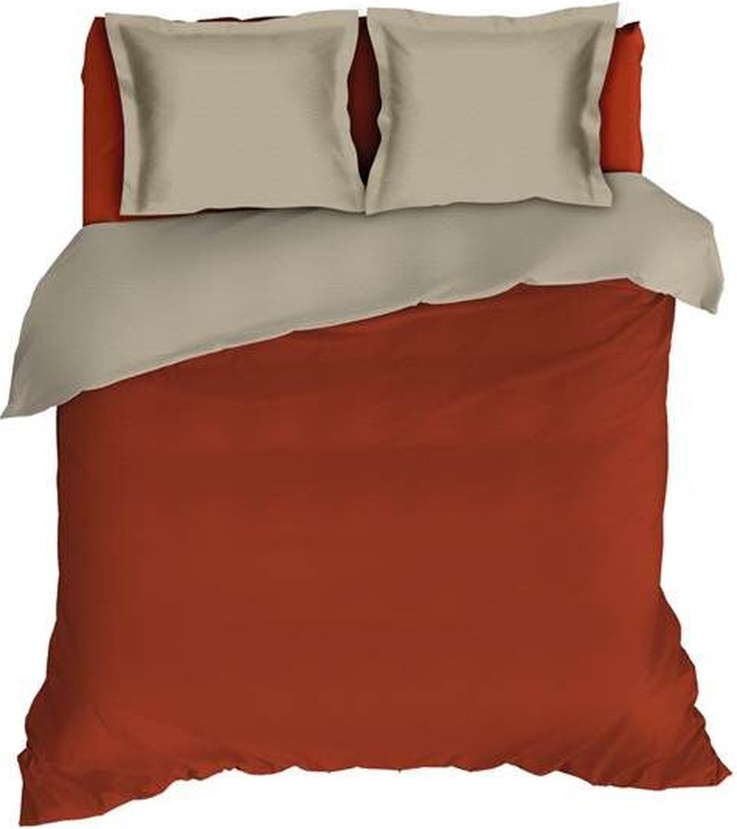 Romanette Comtesse Dekbedovertrek - Tweepersoons - 200x200/220 cm - Rooibos/Sand