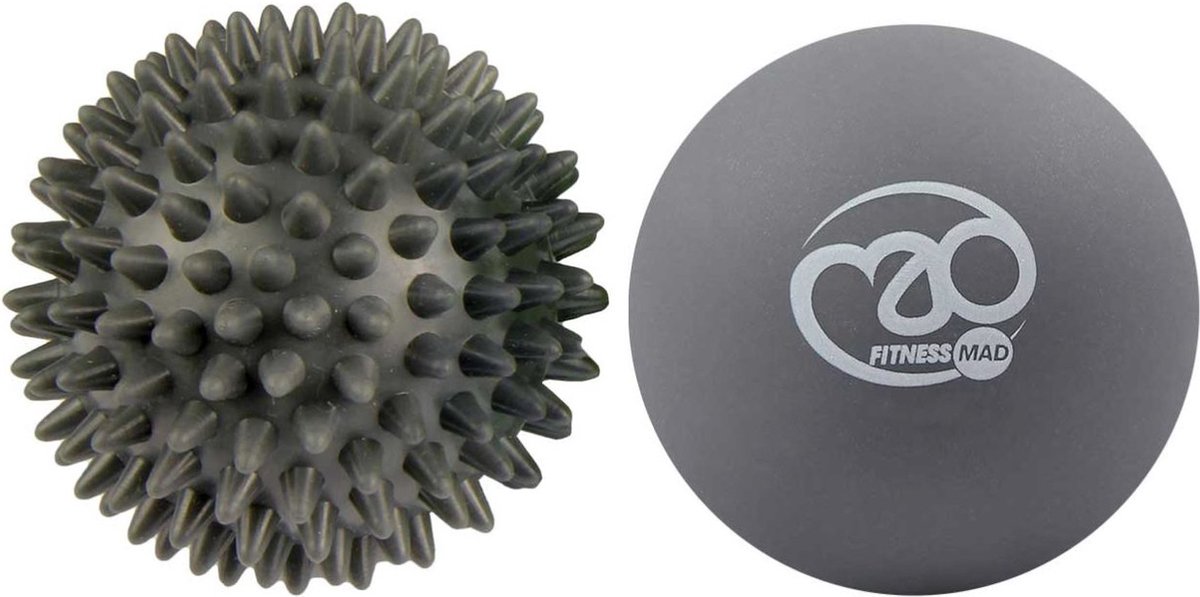Goedkoopste Fitness mad - massage ball - set of 2 - black