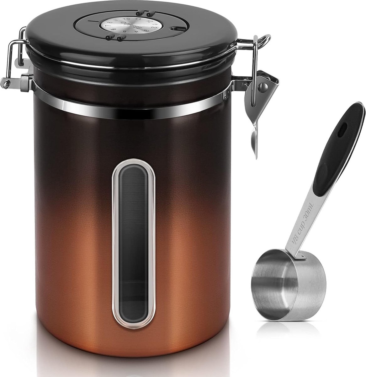 Caddy en cuivre hermétique artisanal japonais pour café moulu de