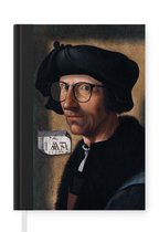 Notitieboek - Schrijfboek - Zelfportret - Jacob Cornelisz van Oostsanen - Bril - Notitieboekje klein - A5 formaat - Schrijfblok