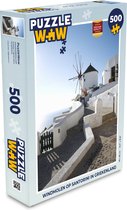 Puzzel Windmolen op Santorini in Griekenland - Legpuzzel - Puzzel 500 stukjes