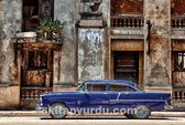 Straat van Havana en Blauwe Plymouth | Houten Legpuzzel | 500 Stukjes | King of Puzzle | 44 x 29.5 cm