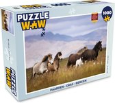 Puzzel Paarden - Gras - Bergen - Legpuzzel - Puzzel 1000 stukjes volwassenen