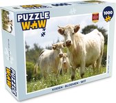 Puzzel Koeien - Bloemen - Wit - Legpuzzel - Puzzel 1000 stukjes volwassenen