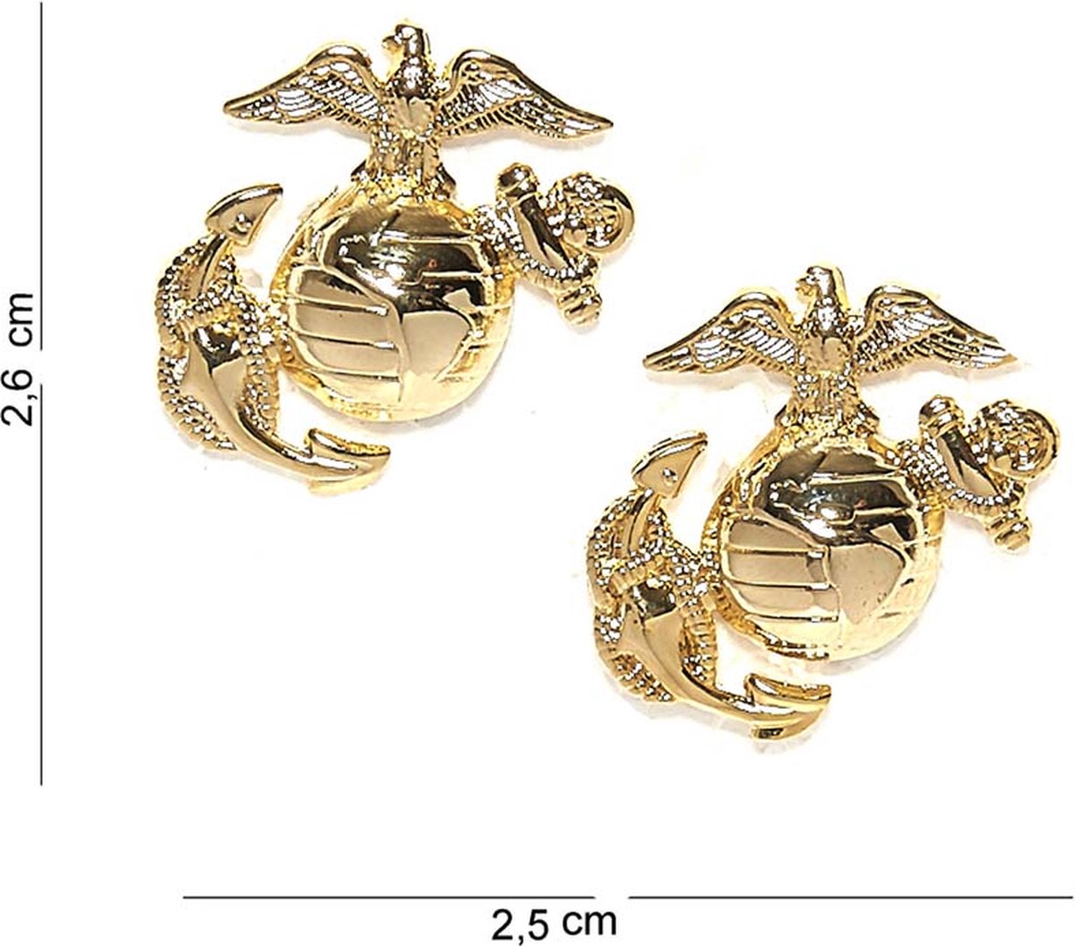 Embleem metaal USMC goud 2st. pin
