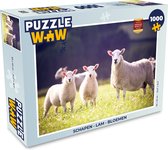 Puzzel Schapen - Lam - Bloemen - Legpuzzel - Puzzel 1000 stukjes volwassenen