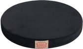 Seat Cushion Memory Foam Round Chair Cushion Washable Removable Seat Cushion for Indoor Outdoor Office Chair Black 16 Inches (Black)