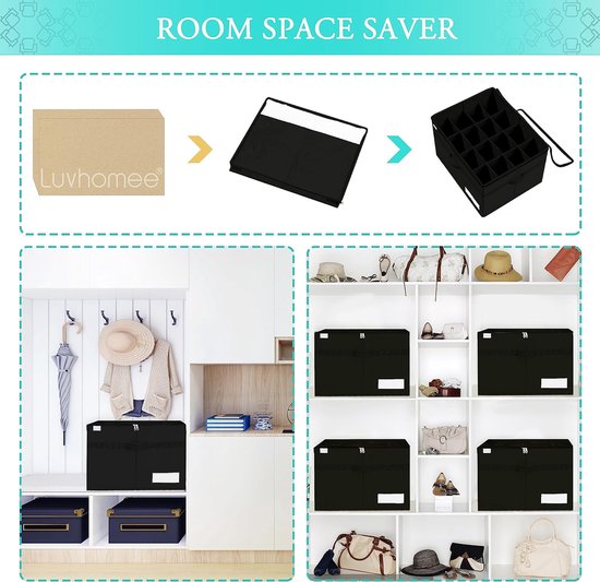 SONGMICS – schoenen organizer met opening – schoenenkast – schoenenbox – kunststof schoenen-organizer – stapelbaar – 12 boxen – per box 27 x 34,5 x 19 cm – tot maat 46