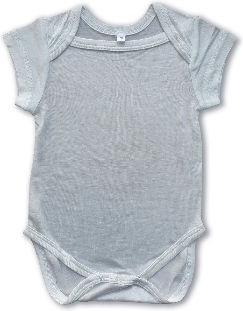 Kokon Zwo Baby Romper 100% Zijde - Zijden Jersey - Korte Mouw - Gebroken Wit - Maat 86