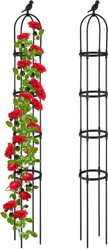 Trellis voor klimplanten, 100x80 cm, opvouwbare trellisset met draadbinders, metalen klimhulp voor verhoogde bedden, groeiondersteuning voor buitenplanten voor tomaten, pompoenen, groenten | NL