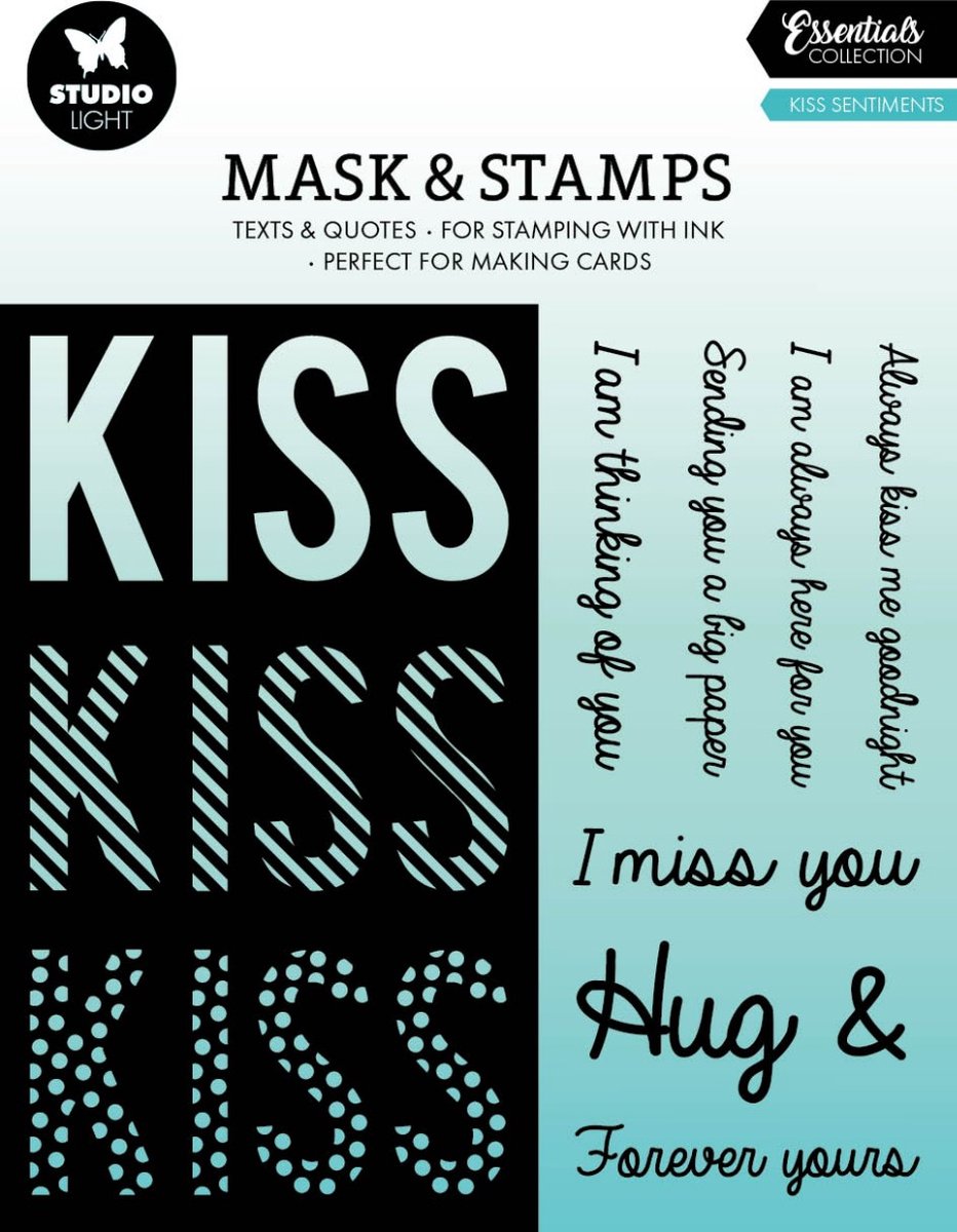 Mask & Stamp Kiss sentiments - Essentials nr. 06