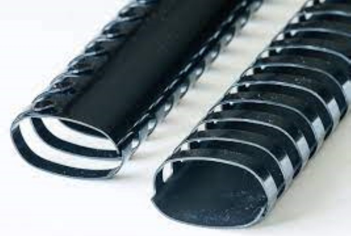 BINDRUG INBINDRING ZWART 45MM PVC 21RINGS FORPUS DOOS 50STK