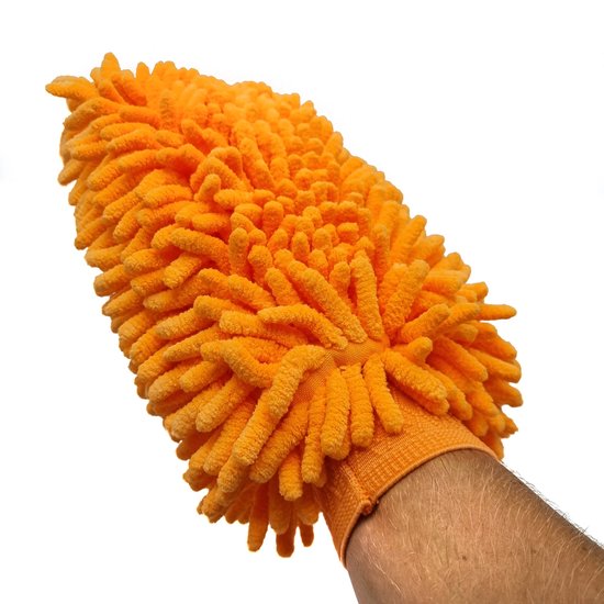 6.179 | Éponge de nettoyage en microfibre pour voiture | Éponge de voiture | Gant de lavage | Éponge de nettoyage Gant | 1 face | Orange