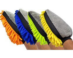 Gadgetpoint - Auto Schoonmaak Spons - Autospons - Washandschoen - Schoonmaakspons Handschoen - 6 stuks - 6x Willekeurige kleur