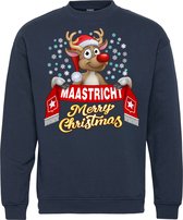 Kersttrui Maastricht | Foute Kersttrui Dames Heren | Kerstcadeau | MVV supporter | Navy | maat 152/164