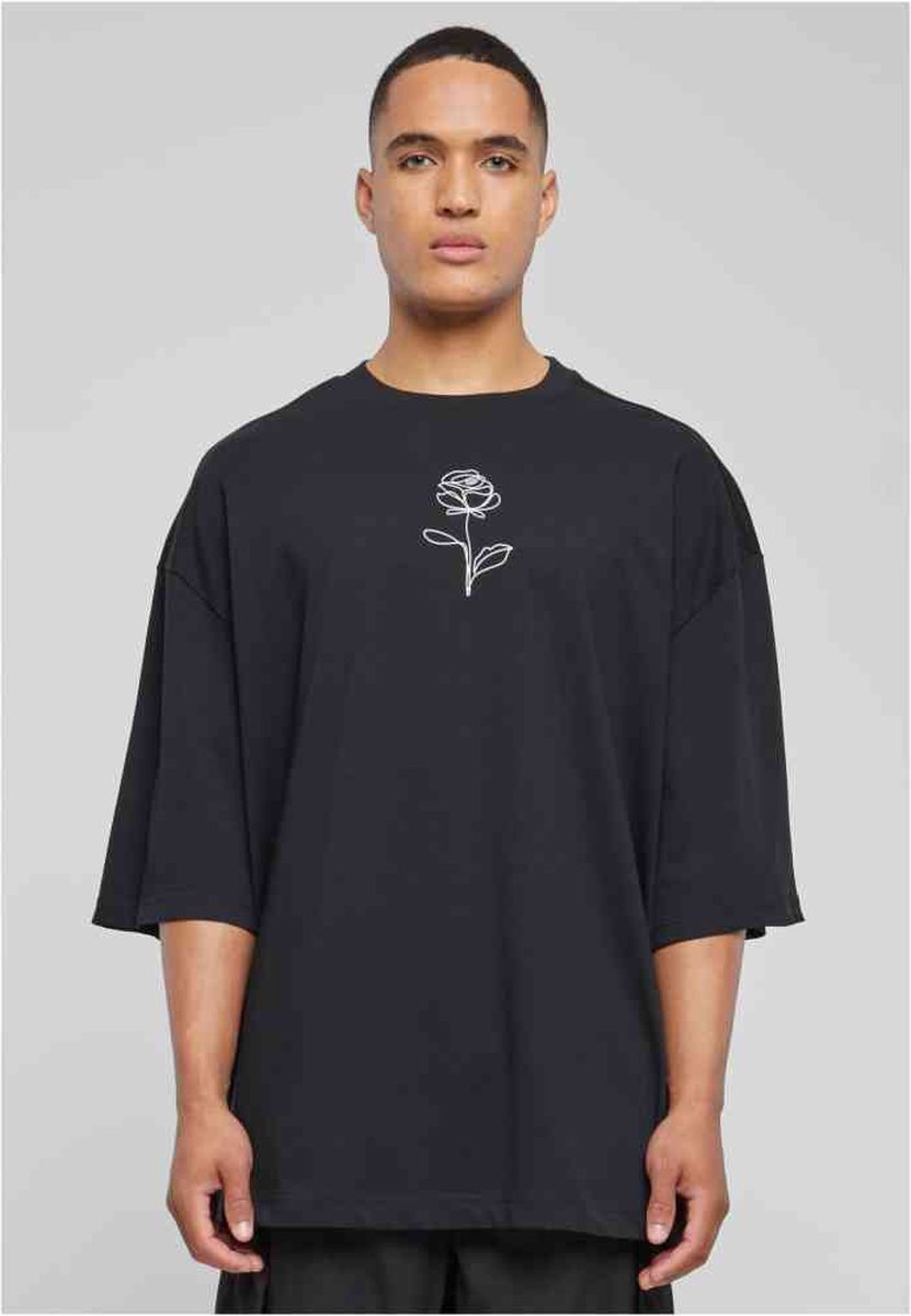 Merchcode - Spring - Rose Huge Heren T-shirt - 3XL - Zwart