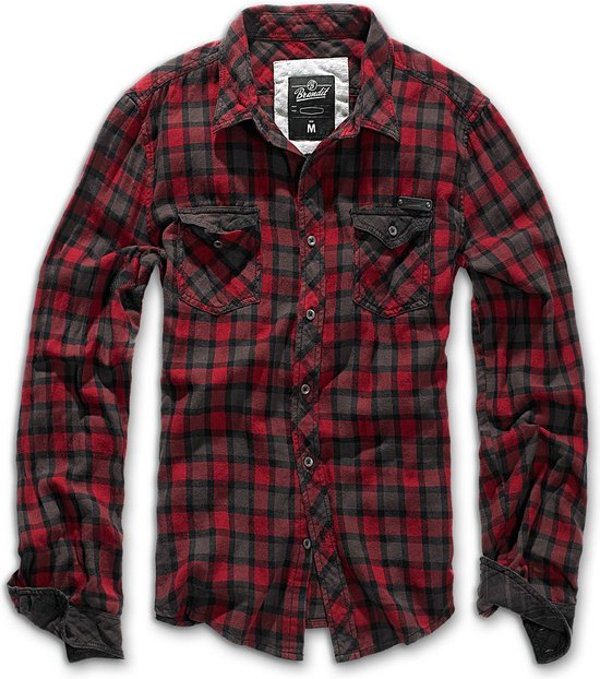 Brandit Hemd Checkshirt Duncan in Red-Brown-3XL