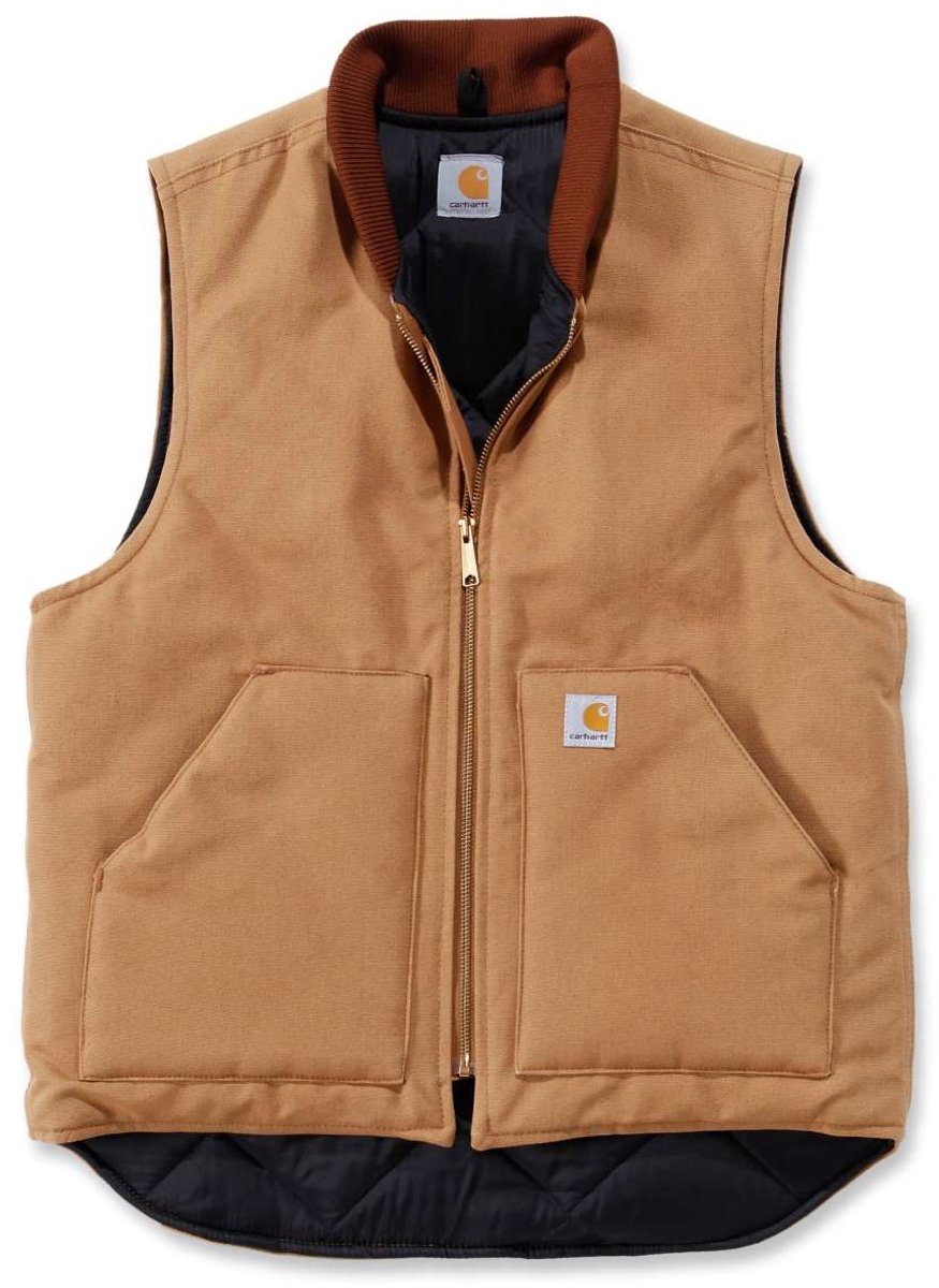 Carhartt Duck Vest Arctic Quilt Lined Bodywarmer Heren Bruin
