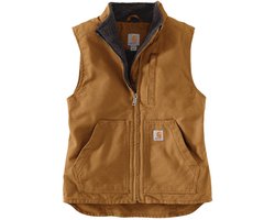 Carhartt Damesvest met sherpa-voering en hoge kraag – Carhartt® – bruin