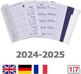 Kalpa 6336-24-25 Pocket Agenda Binder Vulling 1 Week per 2 Paginas Jaardoos NL FR DE 2024 2025