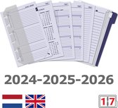 Kalpa 6337-24-25-26 Pocket Planner Organizer Inleg Jaardoos NL EN 2024 2025 2026