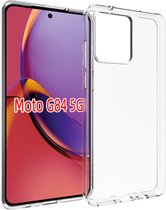 Motorola Moto G84 Hoesje - MobyDefend Transparante TPU Gelcase - Volledig Doorzichtig - GSM Hoesje - Telefoonhoesje Geschikt Voor Motorola Moto G84