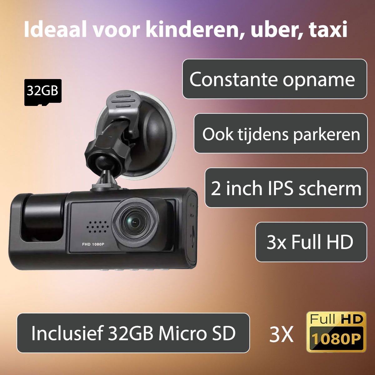 Dashcam Pioneer VREC-H310SH - Full HD - Grand angle de vision de 139° -  Mode nuit 