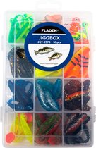 Fladen Shad jigs in tackle box 80mm, 50pcs | Kunstaas set