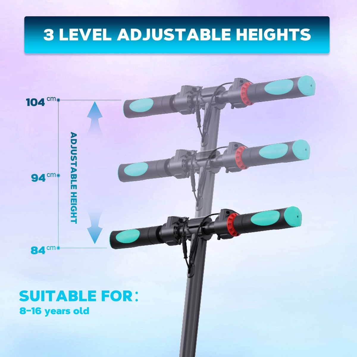 Afbeelding 3 van Elektrische Step Kinderen - Kinderstep Inklapbaar - 250W - Max 20km/u - 5.5" Wielen - Blauw