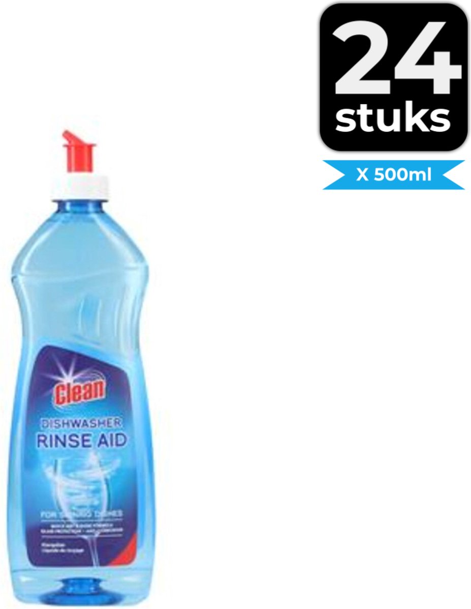 Goedkoopste At Home Clean Vaatwasser Glansspoelmiddel 500 ml - Voordeelverpakking 24 stuks