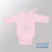 VIB® - Rompertje Luxe Katoen - A STAR is Born (Roze) - Babykleertjes - Baby cadeau
