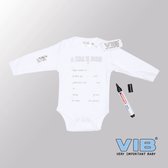 VIB® - Rompertje Luxe Katoen -A STAR is Born(Zelf invullen) (Wit) - Babykleertjes - Baby cadeau