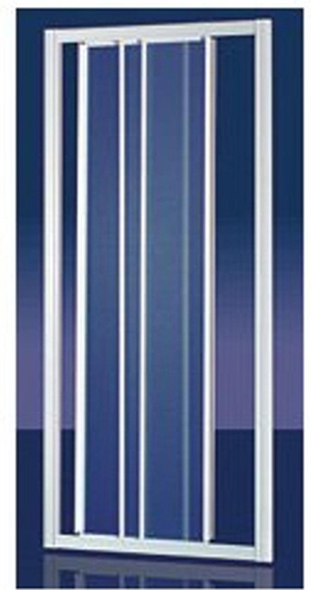 Plieger Economy schuifdeur 3 delig acryl 90x185cm (afstelbaar van 88 tot 94cm breed) wit profiel