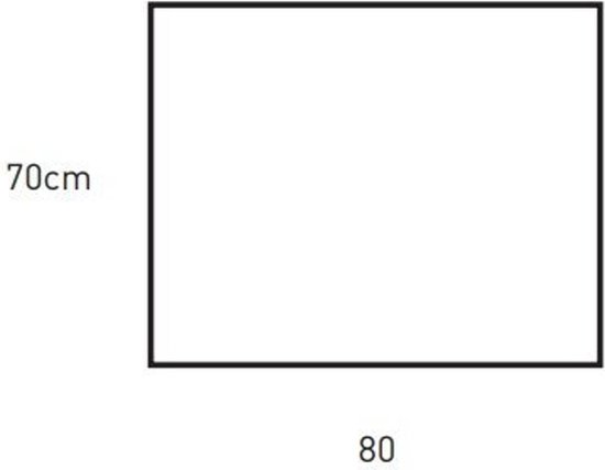 Miroir Adema Chaci 80x70cm 4mm avec matériel de montage