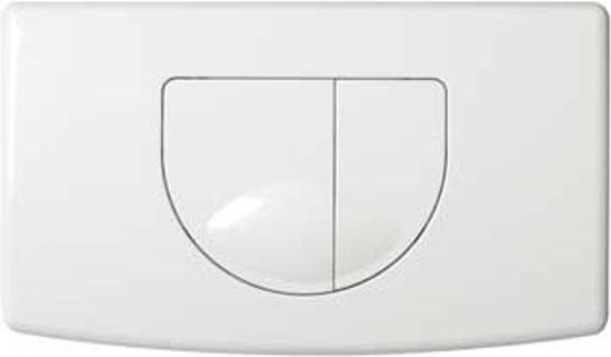 Plieger Main Bedieningspaneel – Bedieningspaneel Toilet – 2 knoppen – Bedieningspaneel Wit - Plieger