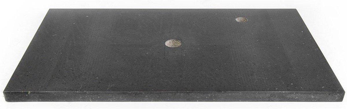Saniclass Noche Wastafelblad - 80x46cm - 1 kraangat - 1 sifonuitsparing - basalt gepolijst