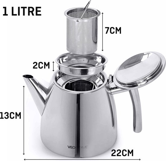 Zwarte Gietijzeren Theepot - Koop Nu | 800ml