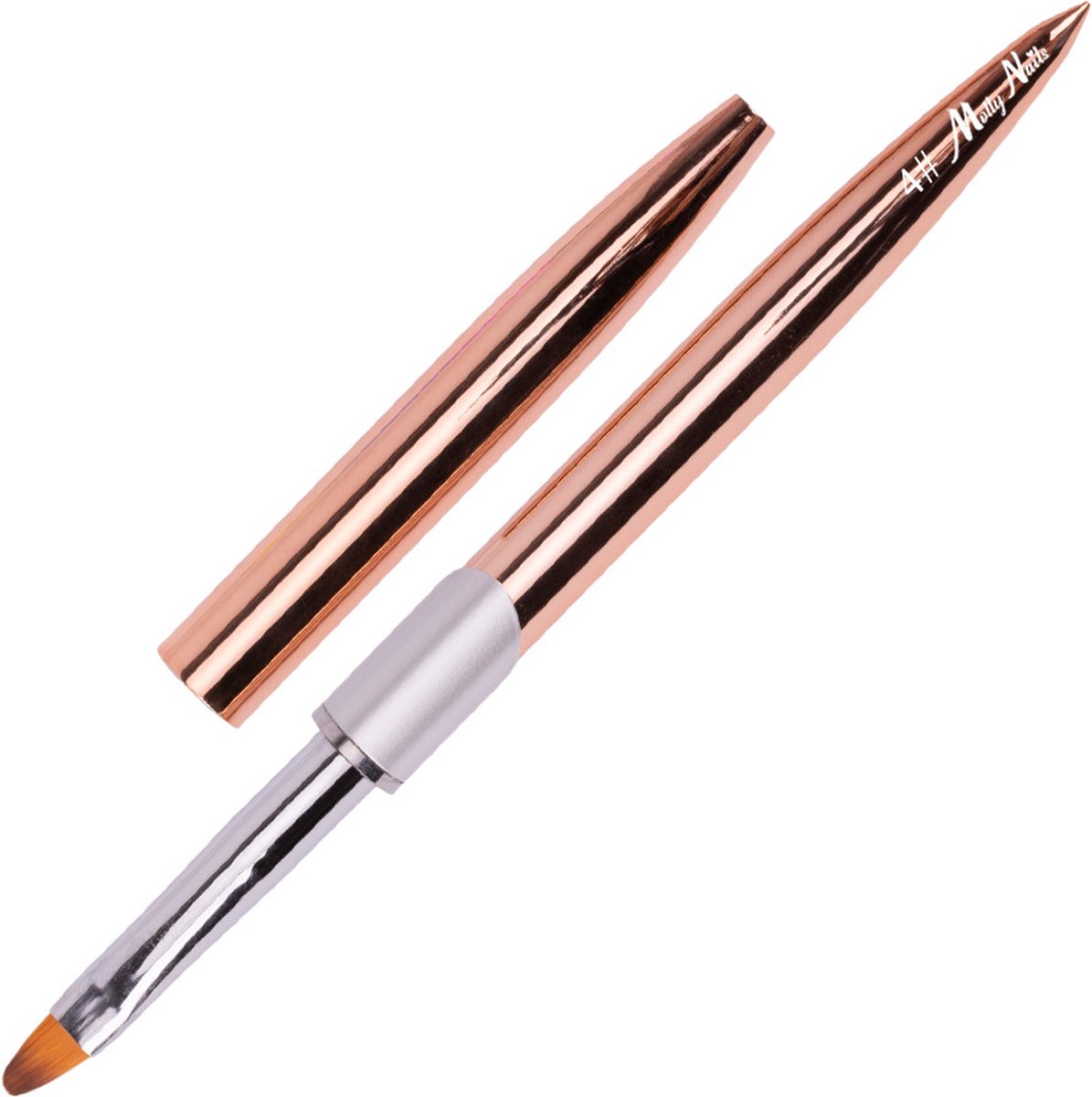 Goedkoopste Molly Lac - Gelpenseel 4 Ovaal lengte 7mm - gelpenseel - penselen - glanzende topcoat - hoogglans - gellak - gelpolish - gel - buildergel - glittertop - lak - gelnagel - manicure - verzorging - megabase - hardener - bond - nailwipe - Caramdia