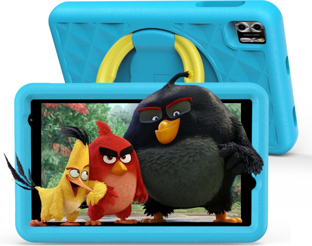Pritom Kindertablet - 100% kidsproof - 8 Inch - Vanaf 3 jaar - 64 GB Opslag - 4 GB Ram - Parent Control - Kidsproof - blauw - 1 Jaar Garantie