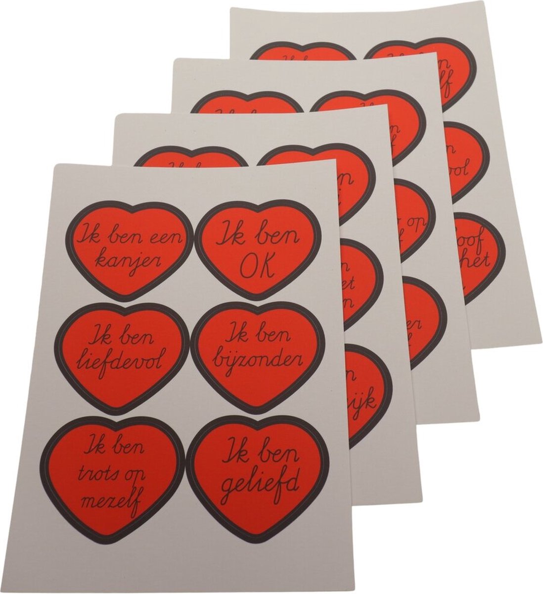 Joy in my Heart - Affirmatiestickers - complimentenstickers - jezelf liefhebben - zelfvertrouwen - Stickerset 24 stuks van 60 mm