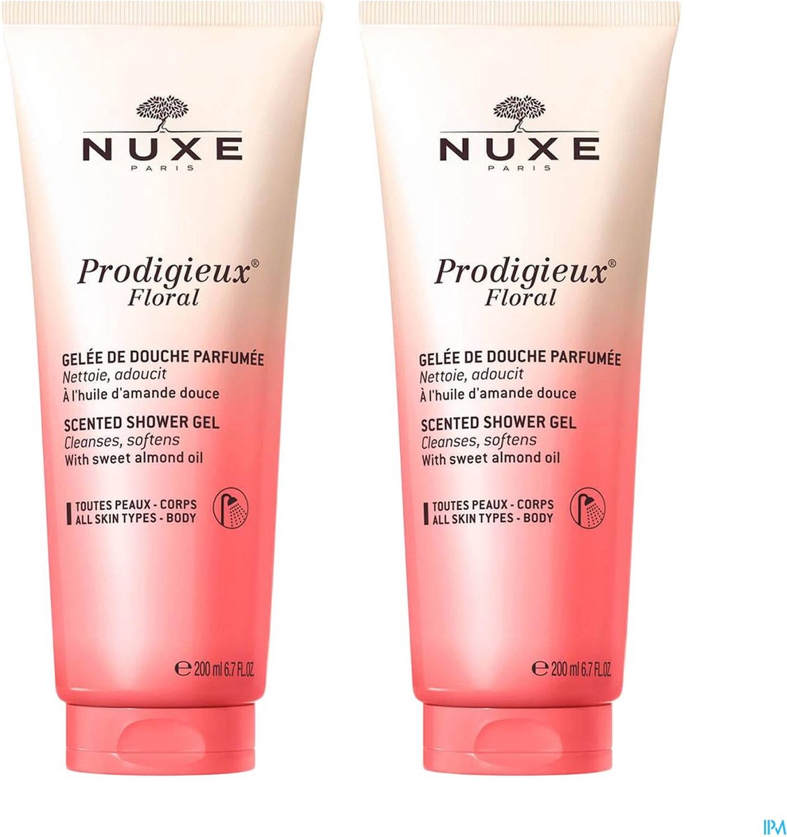 Goedkoopste Nuxe Prodigieux Floral Scented Showergel - 2 x 200ml - With Sweet almond oil