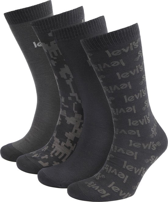 Levi's - 4-Paar Giftbox Sokken Zwart - Heren - Maat 43-46 -