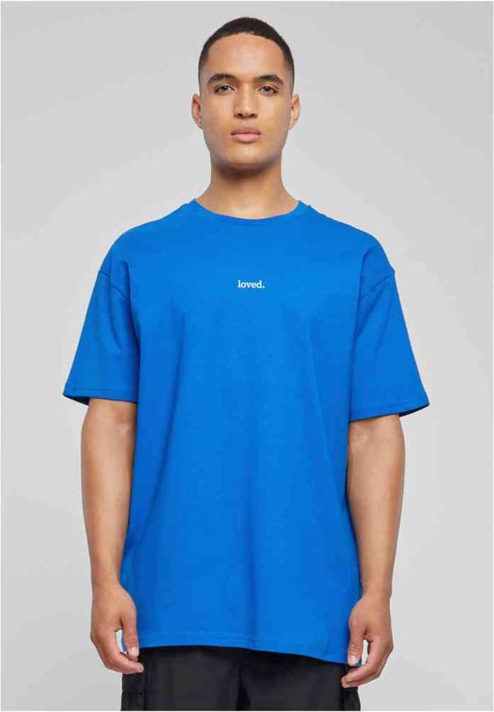 Merchcode - Love Heavy Oversized Heren T-shirt - XXL - Blauw
