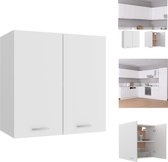 vidaXL Hangkastje - Keukenopbergkast met 2 schappen - 60 x 31 x 60 cm (wit) - Keukenkast