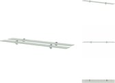 vidaXL Zwevende Plank - Badkamer Schap - 100 x 10 cm - Matglas - 15 kg - Wandsteun