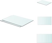 vidaXL Glass Shelf - Exposition Wall - 50 x 30 (L x W) - 8mm Glass Thickness - 15kg Capacity - Wandsteun