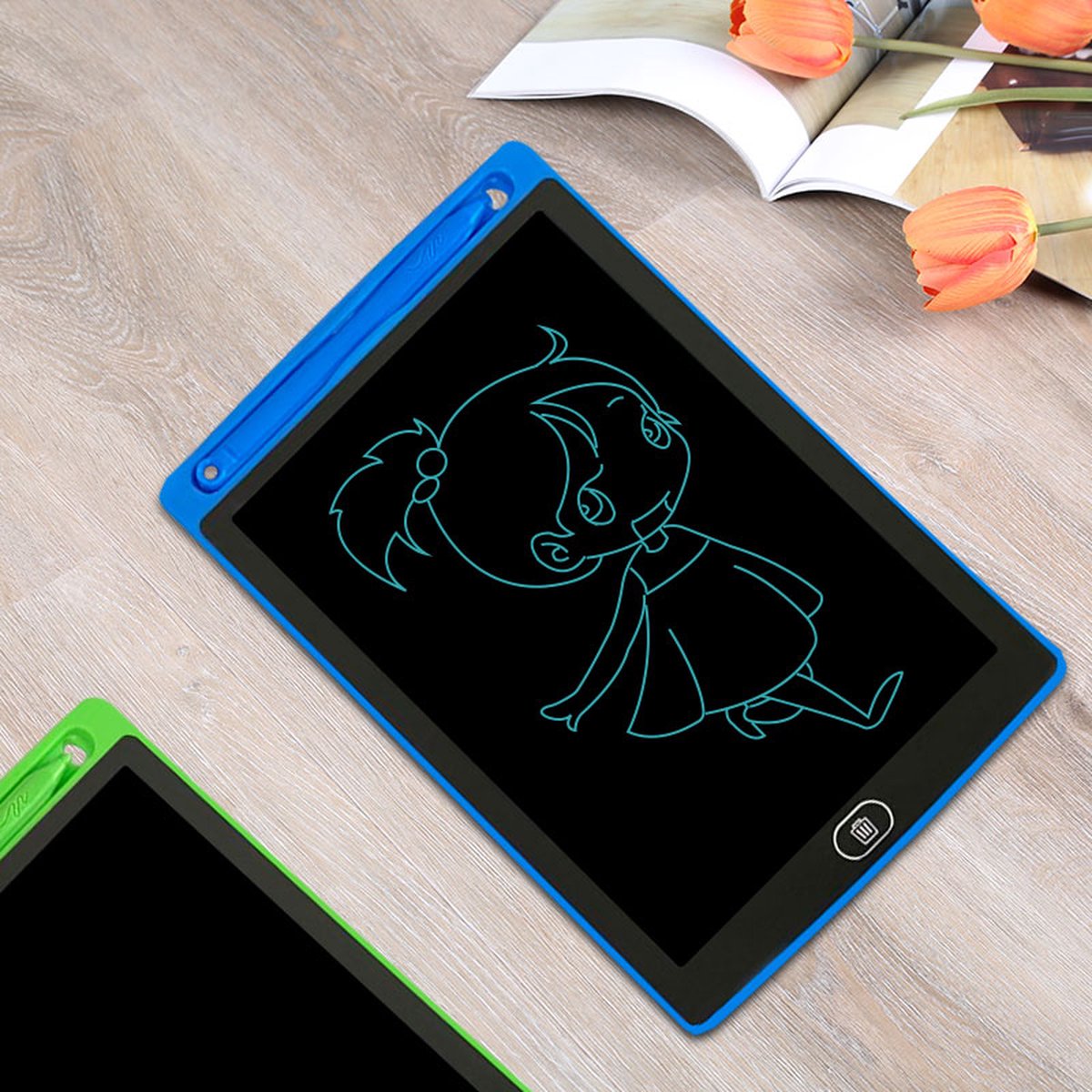 LCD-tekentablet voor kinderen "Blauw" 8,5 inch kleurenscherm - Sinterklaas - Kerstcadeaus - Cadeau - Sinterklaascadeau - Kerstcadeau - Sint - Kerstmis - Kerstcadeau - Tekentablet - Tekentabletten - Tablets - Speelgoed voor jongens en Meisjes