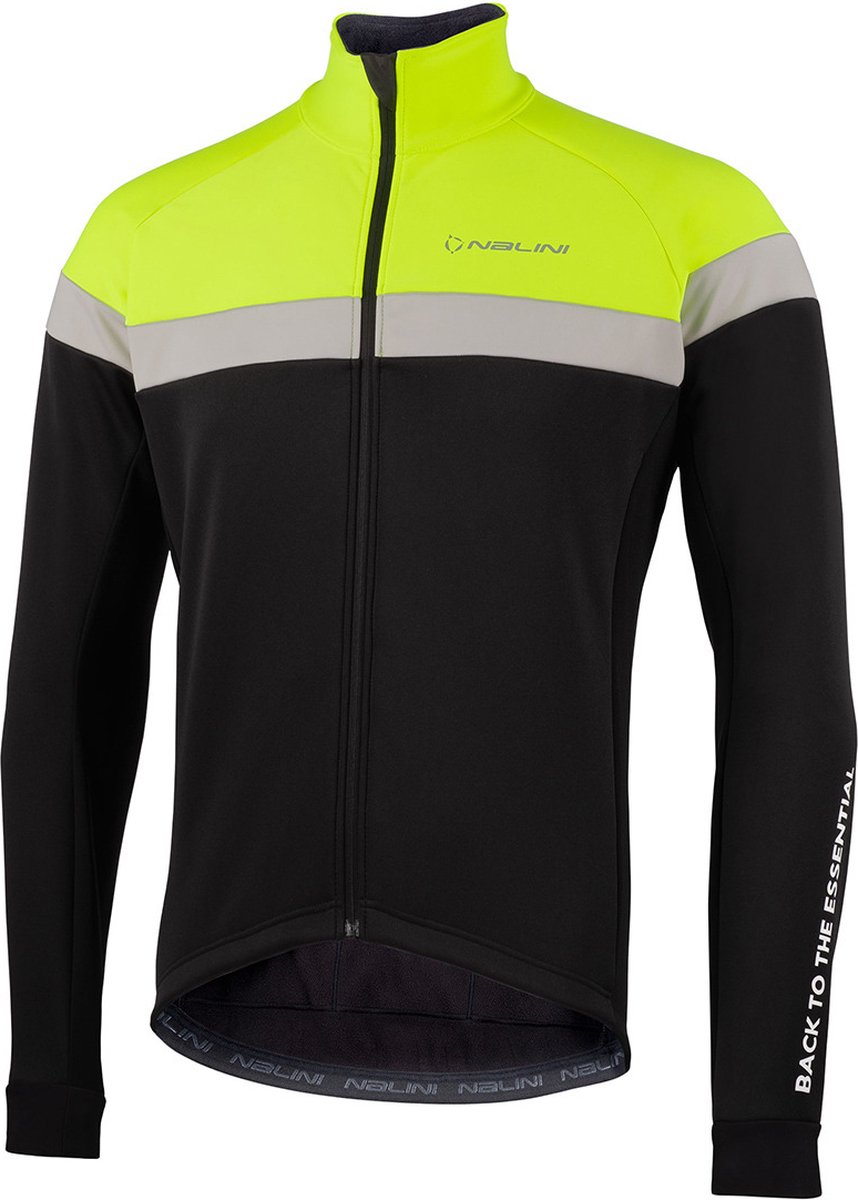 Nalini Fietsjack Heren Zwart Fluo - ROAD JKT BLACK YELLOW - XXL