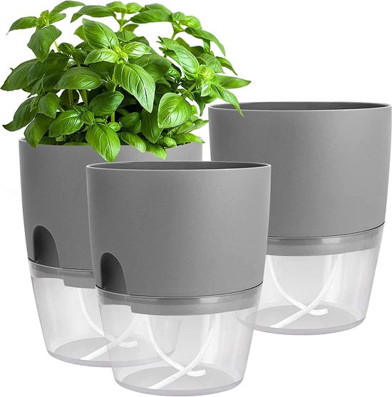 Intergard - Zelfwaterende Plantenbak Antraciet 95x40x30cm