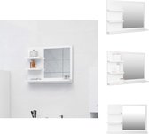 vidaXL Wandspiegel - Hout - acryl - 60 x 10.5 x 45 cm - Badkamerkast